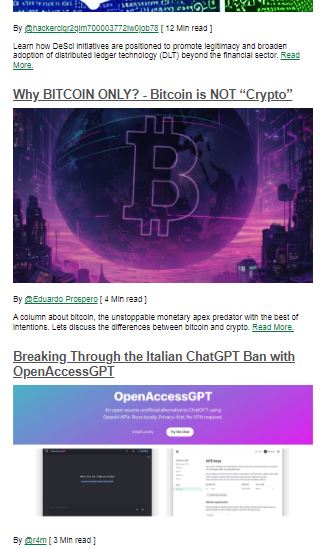 The first BITCOIN-ONLY article @ Noonifications.